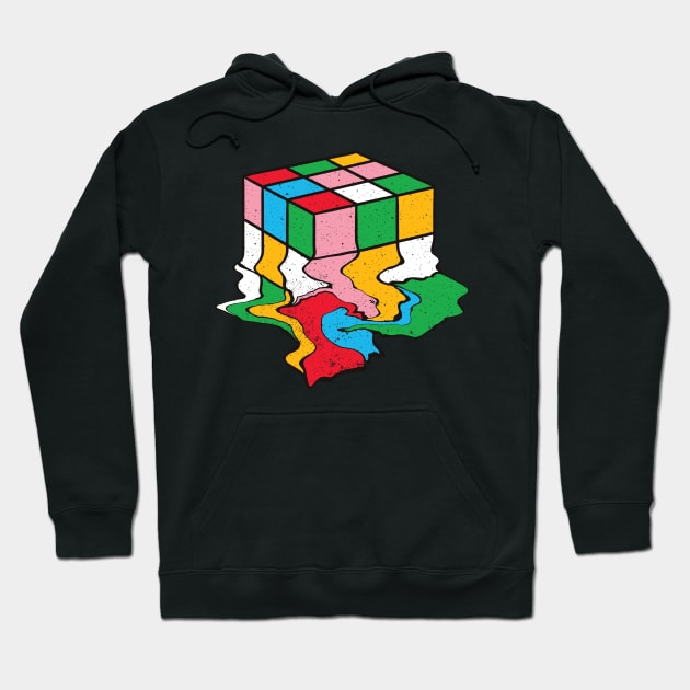 Melting Rubik's Cube Hoodie by Noveldesigns